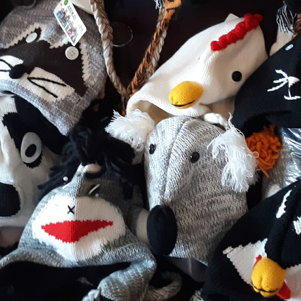 Animal Hats! New with Tags! 100% Acrylic